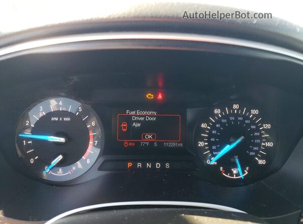 3FA6P0HD2GR318876 2016 FORD FUSION Black Instrument cluster view