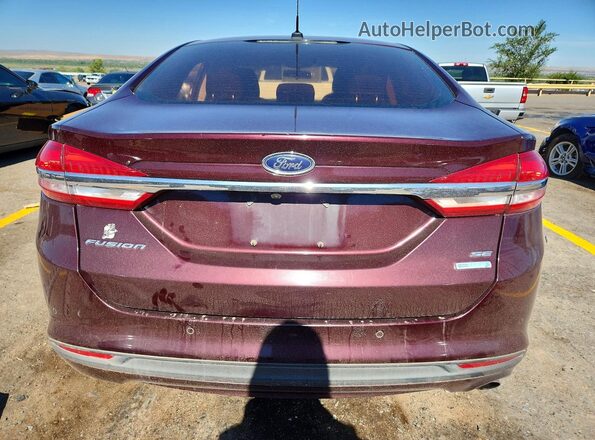 3FA6P0HD2HR299859 2017 FORD FUSION Burgundy Widok z tyłu