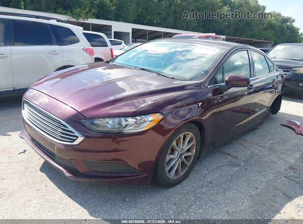 3FA6P0HD2HR312478 2017 FORD FUSION Maroon Front left