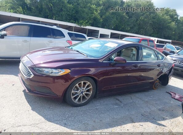3FA6P0HD2HR312478 2017 FORD FUSION Maroon 360 interior view