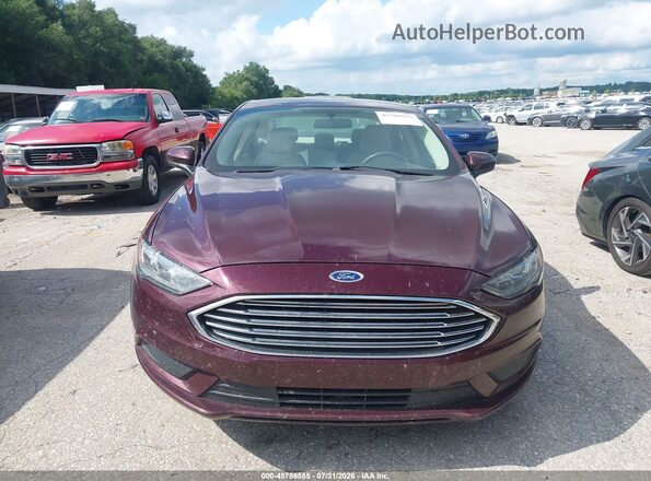 3FA6P0HD2HR312478 2017 FORD FUSION Maroon Instrument cluster view
