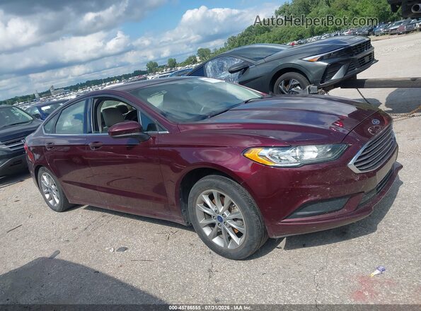 3FA6P0HD2HR312478 2017 FORD FUSION Maroon Rear interior view