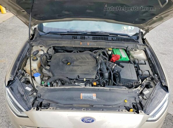 3FA6P0HD2HR320273 2017 FORD FUSION Tan Вид задньої частини салону
