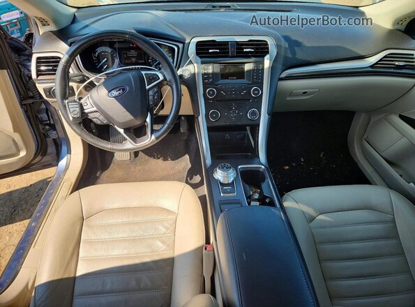 3FA6P0HD2JR104431 2018 FORD FUSION Blue Вид панелі приладів