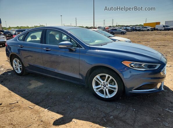 3FA6P0HD2JR104431 2018 FORD FUSION Blue Передня права чверть