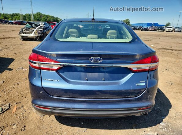 3FA6P0HD2JR104431 2018 FORD FUSION Blue Вид ззаду