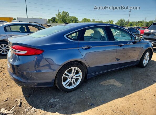 3FA6P0HD2JR104431 2018 FORD FUSION Blue Задня права чверть