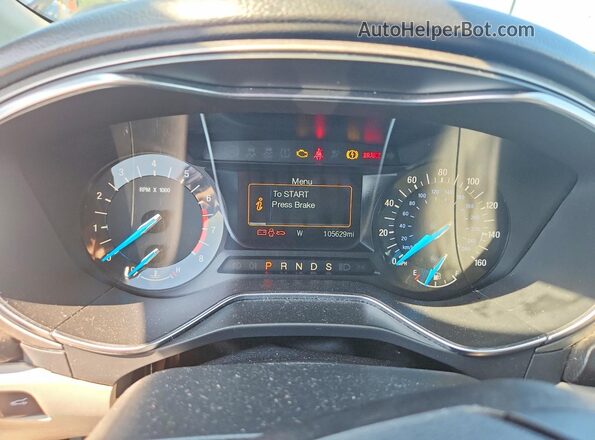 3FA6P0HD2JR104431 2018 FORD FUSION Blue Вид щитка приладів