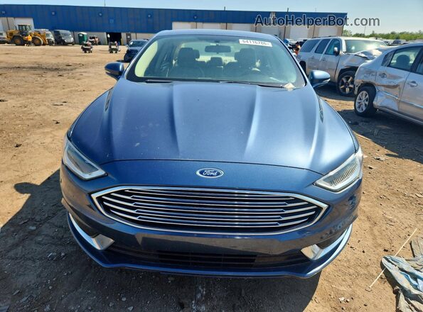 3FA6P0HD2JR104431 2018 FORD FUSION Blue Вид спереду