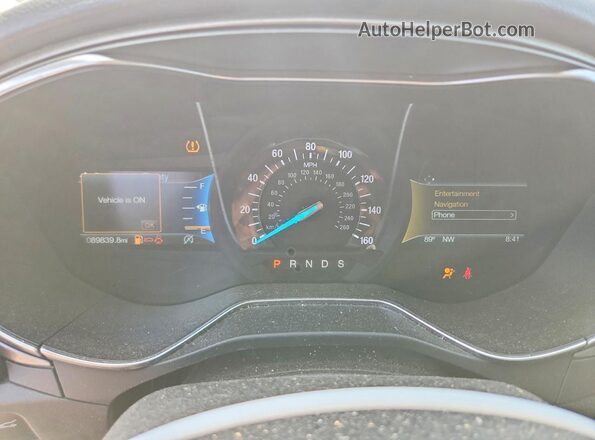 3FA6P0HD2JR142712 2018 FORD FUSION Gray Вид щитка приладів