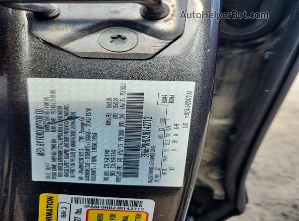 3FA6P0HD2JR142712 2018 FORD FUSION Gray Вид підкапотного простору