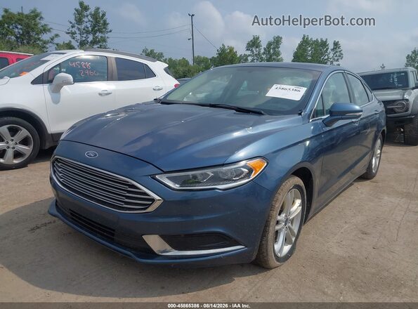 3FA6P0HD2JR149448 2018 FORD FUSION Blue Front left