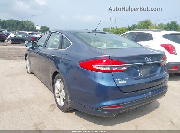 3FA6P0HD2JR149448 2018 FORD FUSION Blue Rear left