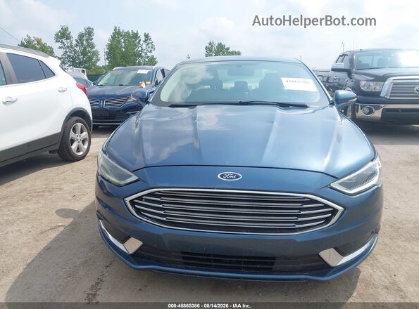 3FA6P0HD2JR149448 2018 FORD FUSION Blue Instrument cluster view