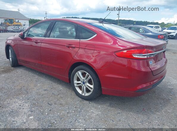 3FA6P0HD2JR153046 2018 FORD FUSION Red Tył lewy