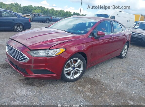 3FA6P0HD2JR153046 2018 FORD FUSION Red Przód lewy