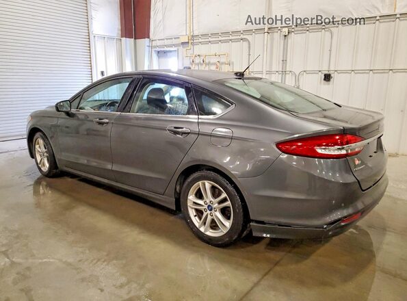 3FA6P0HD2JR158697 2018 FORD FUSION Gray Trasero izquierdo