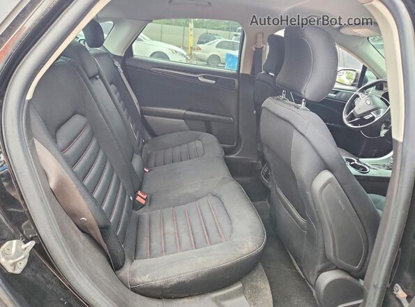 3FA6P0HD3GR189997 2016 FORD FUSION Black Widok tylnych siedzeń