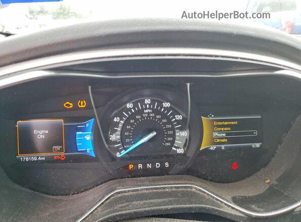 3FA6P0HD3GR192852 2016 FORD FUSION Black ხელსაწყოთა პანელის ხედი