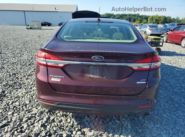 3FA6P0HD3HR194053 2017 FORD FUSION Red Widok z tyłu