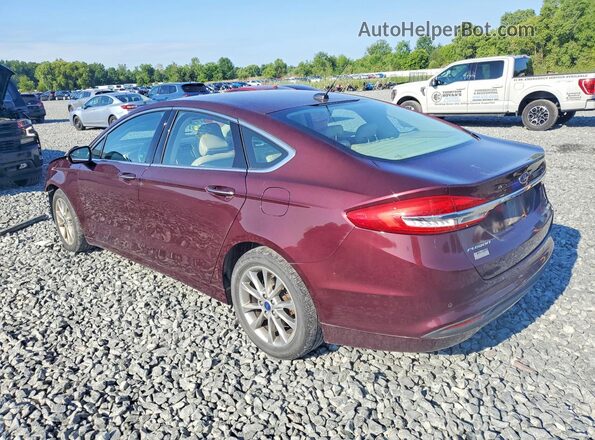 3FA6P0HD3HR194053 2017 FORD FUSION Red Tył lewy