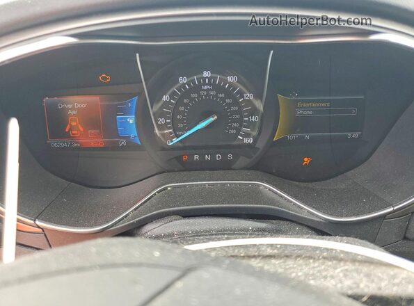 3FA6P0HD3HR304972 2017 FORD FUSION Maroon Instrument cluster view