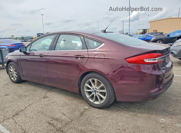 3FA6P0HD3HR304972 2017 FORD FUSION Maroon Rear left