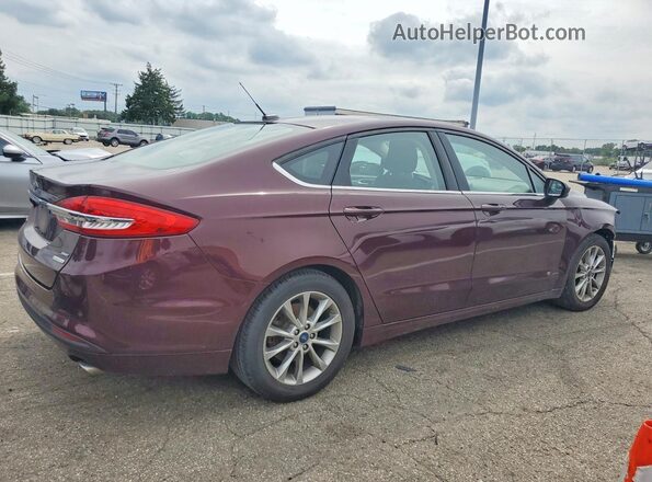 3FA6P0HD3HR304972 2017 FORD FUSION Maroon Rear right