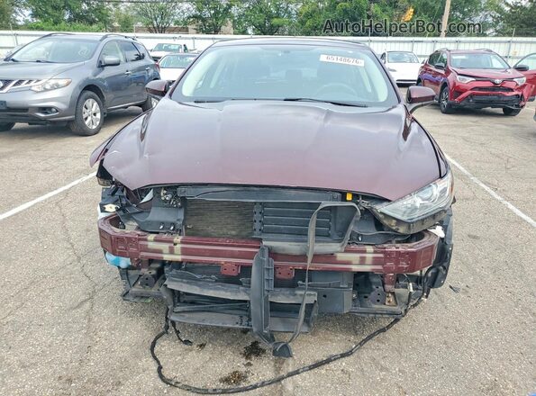 3FA6P0HD3HR304972 2017 FORD FUSION Maroon Front view