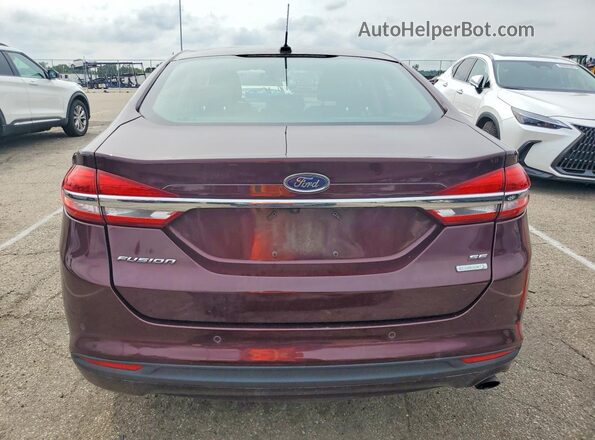 3FA6P0HD3HR304972 2017 FORD FUSION Maroon Rear view