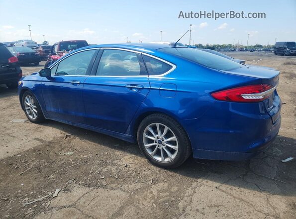 3FA6P0HD3HR406191 2017 FORD FUSION Blue Trasero izquierdo