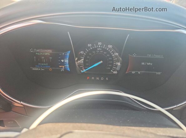 3FA6P0HD3HR406191 2017 FORD FUSION Blue Vista del cuadro de instrumentos