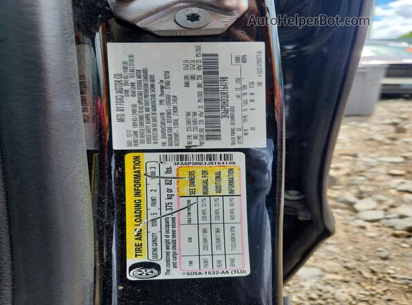 3FA6P0HD3JR164198 2018 FORD FUSION Black Vista del compartimento del motor