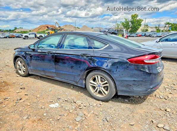 3FA6P0HD3JR164198 2018 FORD FUSION Black Trasero izquierdo