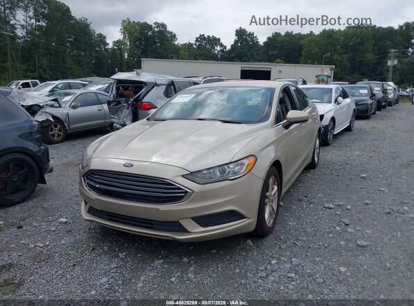3FA6P0HD3JR164752 2018 FORD FUSION Beige წინა მარცხენა ხედი სამი მეოთხედიდან