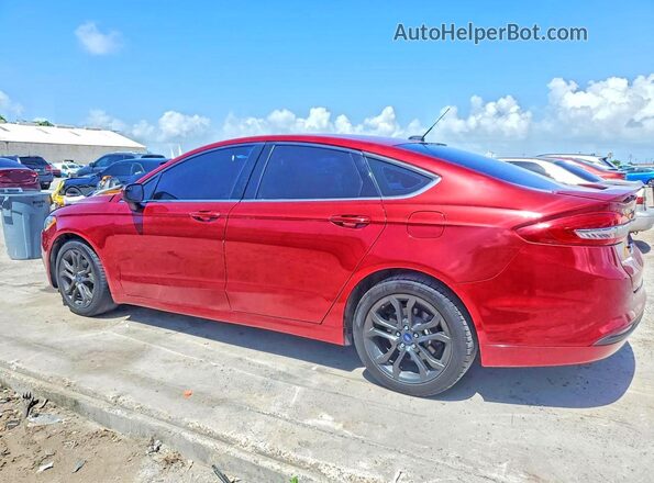 3FA6P0HD3JR252734 2018 FORD FUSION Red Tył lewy