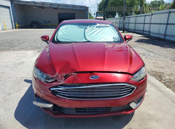 3FA6P0HD3JR252734 2018 FORD FUSION Red Widok z przodu