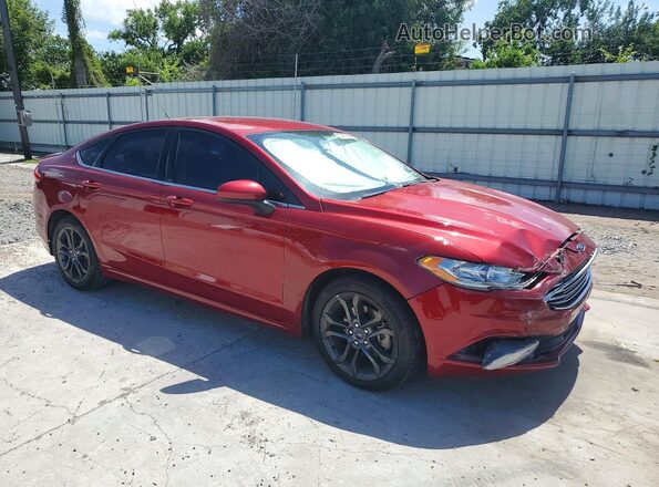 3FA6P0HD3JR252734 2018 FORD FUSION Red Przód prawy