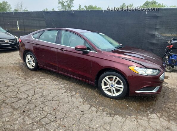3FA6P0HD3JR259733 2018 FORD FUSION Burgundy წინა მარჯვენა