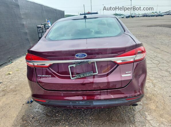 3FA6P0HD3JR259733 2018 FORD FUSION Burgundy უკანა ხედი