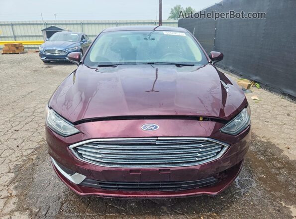 3FA6P0HD3JR259733 2018 FORD FUSION Burgundy წინა ხედი