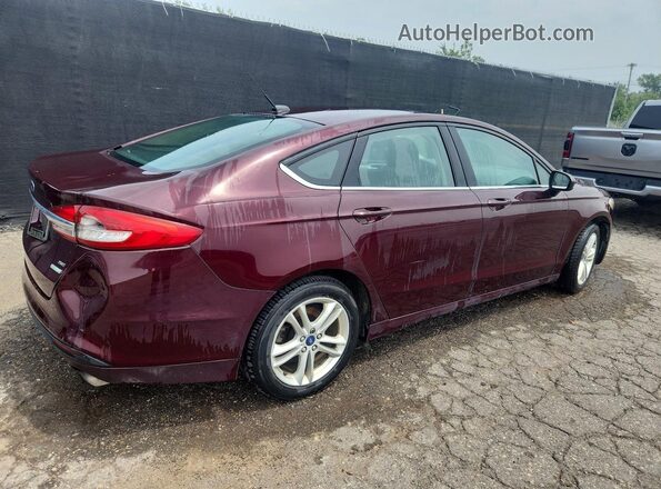 3FA6P0HD3JR259733 2018 FORD FUSION Burgundy უკანა მარჯვენა