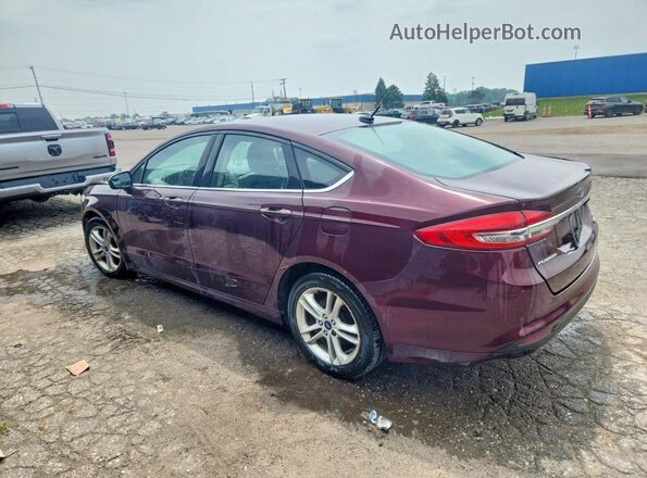 3FA6P0HD3JR259733 2018 FORD FUSION Burgundy უკანა მარცხენა