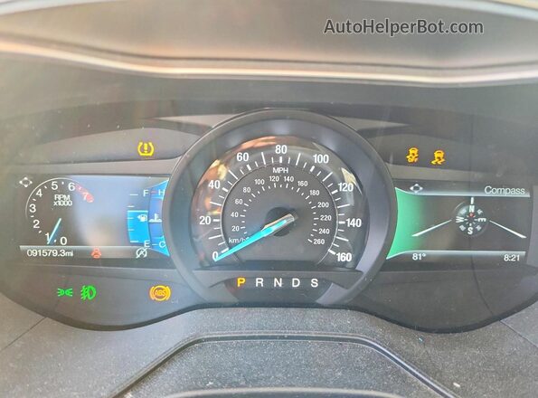 3FA6P0HD3KR232002 2019 FORD FUSION Черный Вид щитка приборов