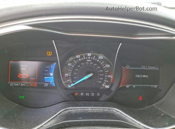 3FA6P0HD4HR348267 2017 FORD FUSION Серый Вид щитка приборов