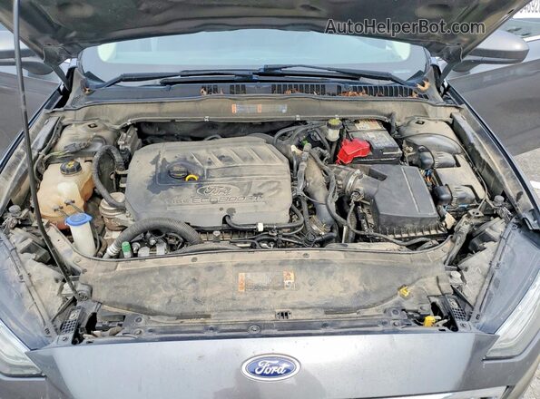 3FA6P0HD4HR348267 2017 FORD FUSION Серый Вид задней части салона