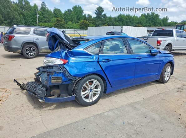 3FA6P0HD4JR130481 2018 FORD FUSION Blue Задня права чверть