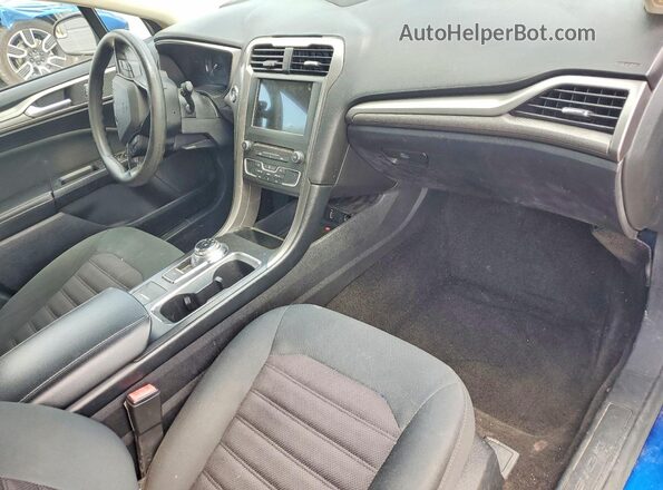 3FA6P0HD4JR130481 2018 FORD FUSION Blue Вид панелі приладів