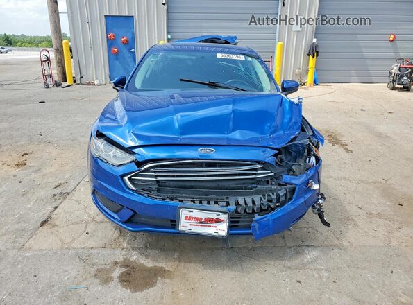3FA6P0HD4JR130481 2018 FORD FUSION Blue Вид спереду