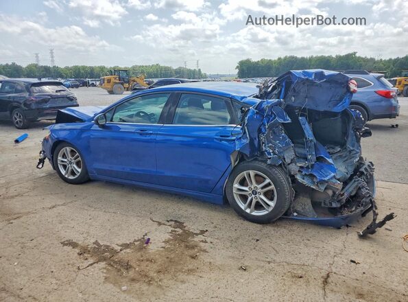3FA6P0HD4JR130481 2018 FORD FUSION Blue Задня ліва чверть